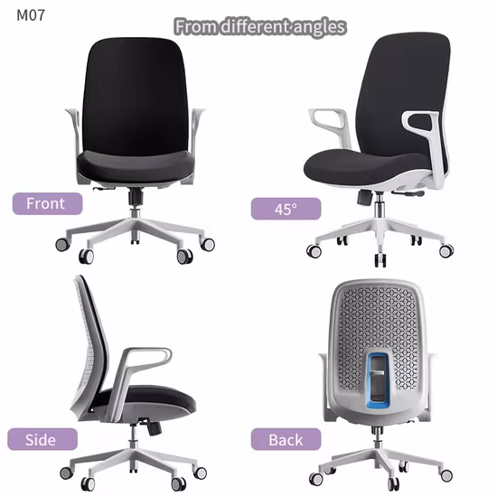 Échantillon de personnalisation MID Back Executive Chaises de bureau ergonomiques modernes Mesh Task Personnel de bureau PC pivotant Gaming Accoudoir réglable Chaise de bureau Meubles